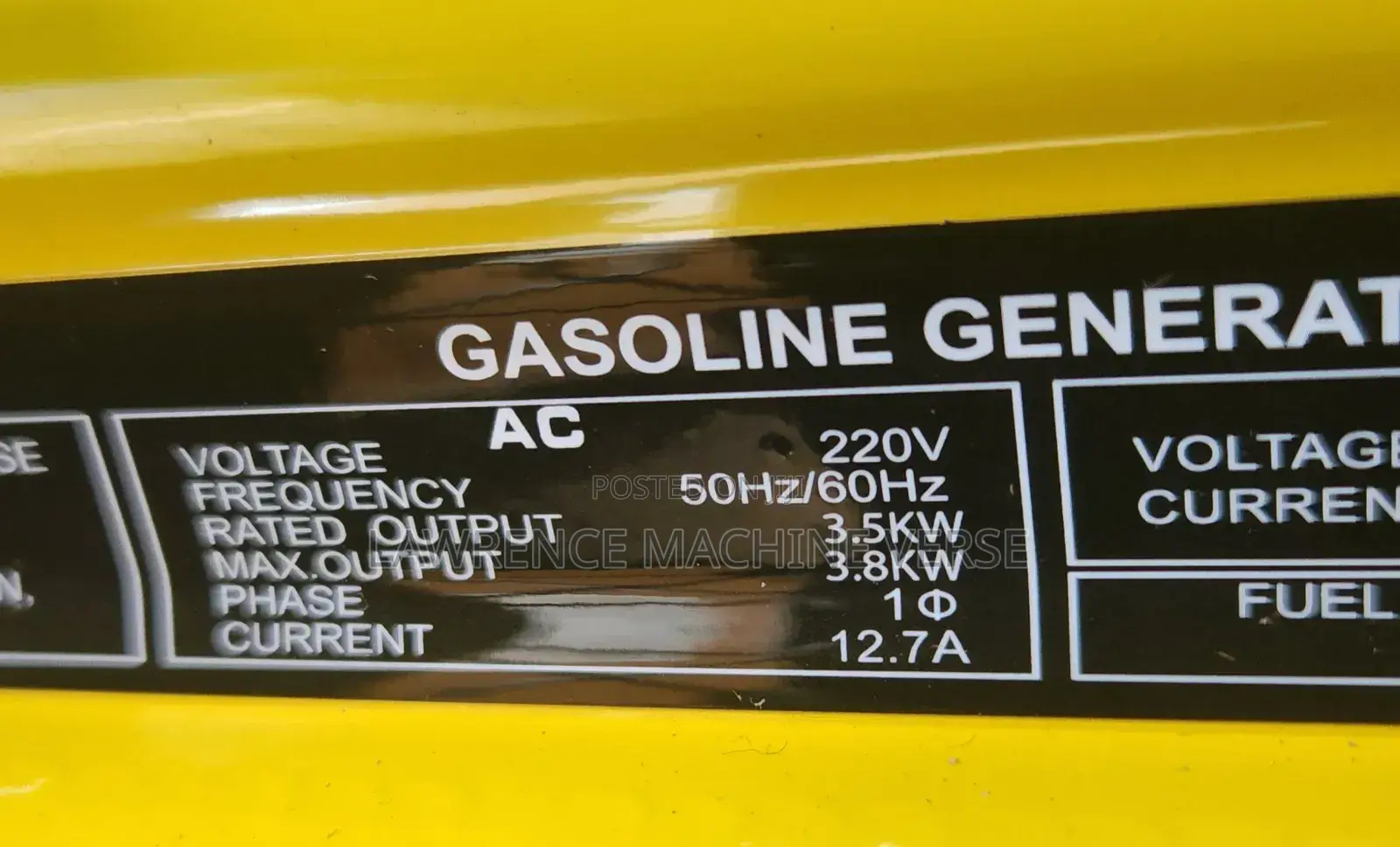 Gasoline Generator 3800 Watts