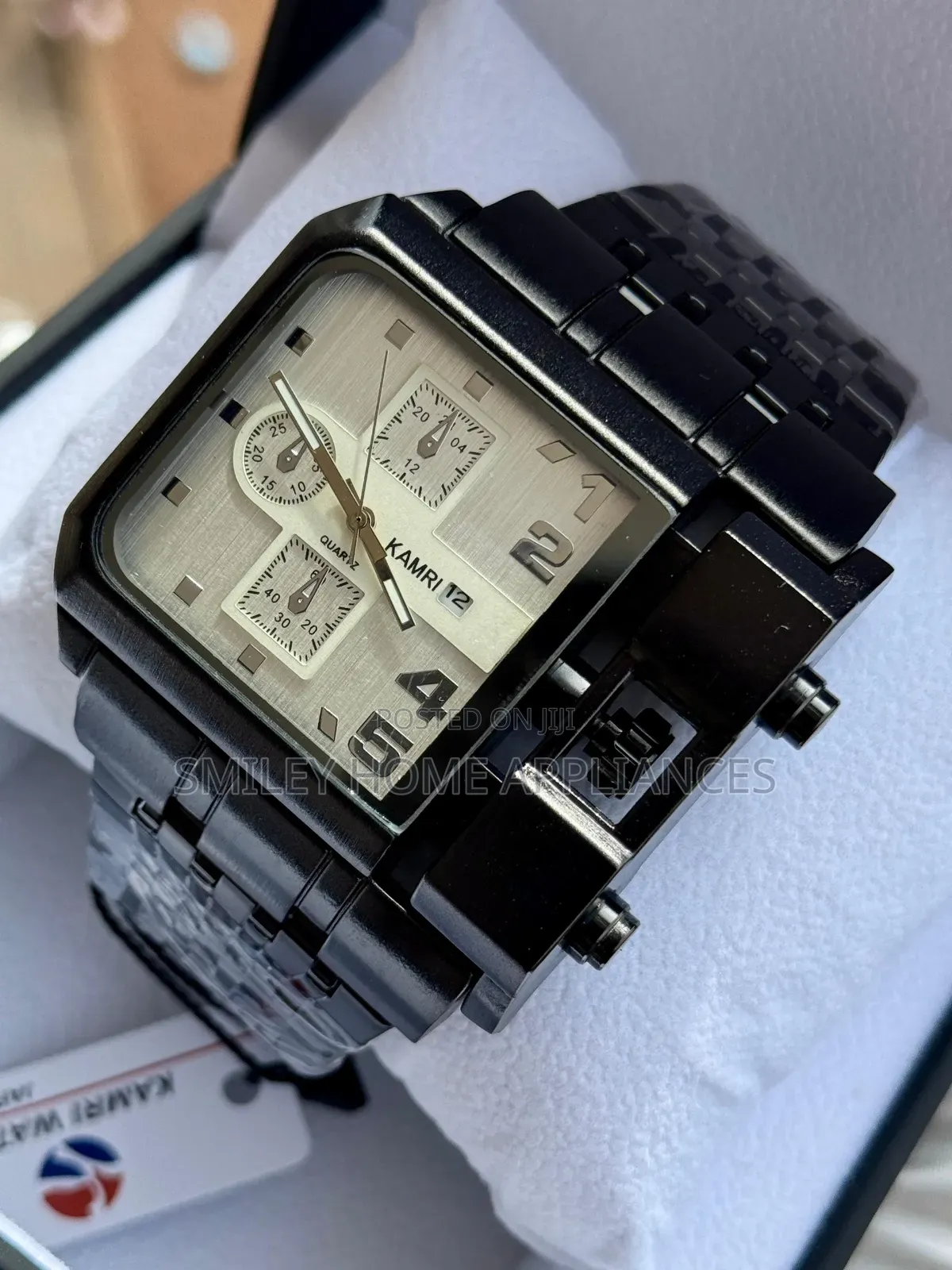Kamri Silver Black Classic Watch