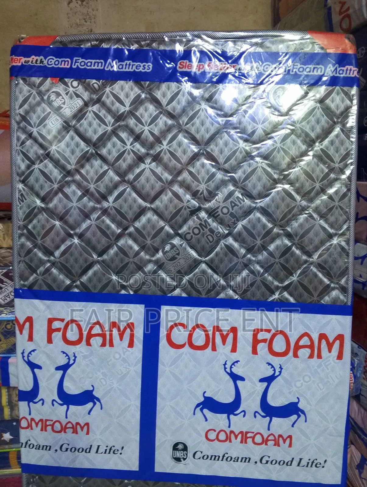 Re Bonded Mattress. 3*6*7 Inches.( Silver)