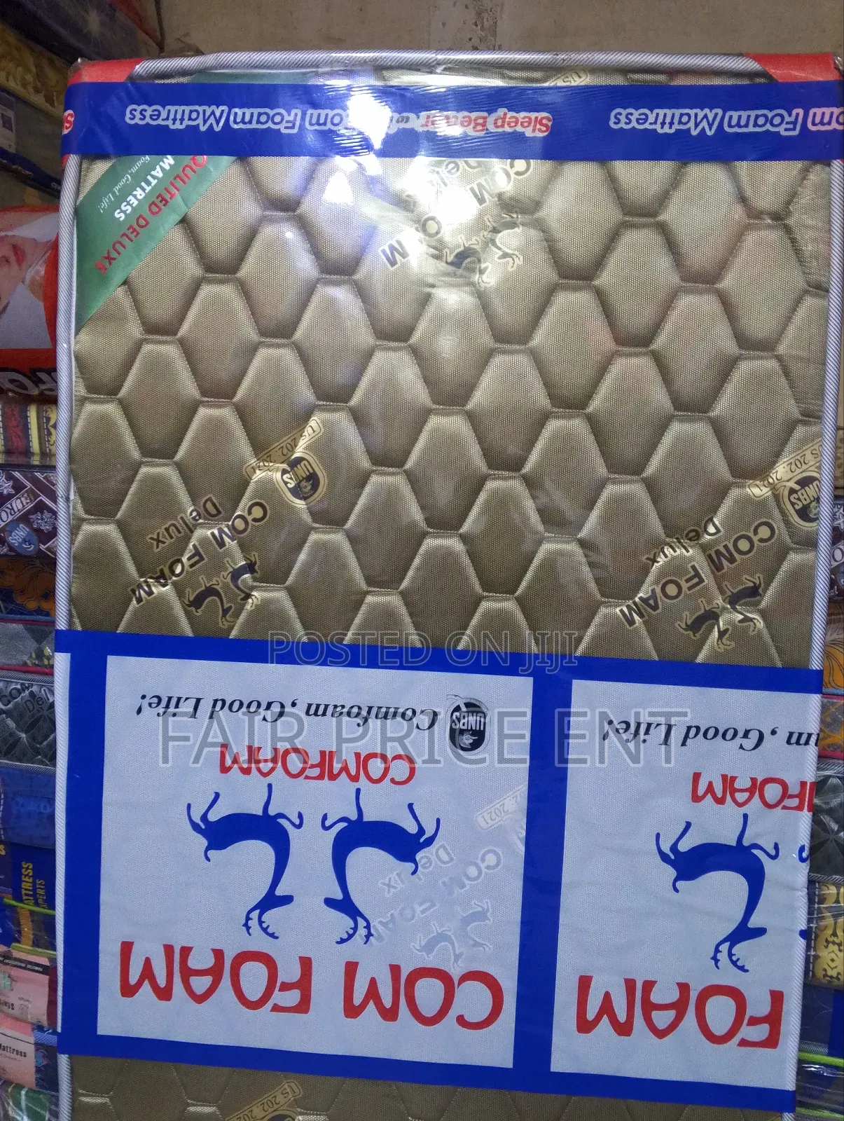 Re Bonded Mattress. 3*6*7 Inches.( Gold)