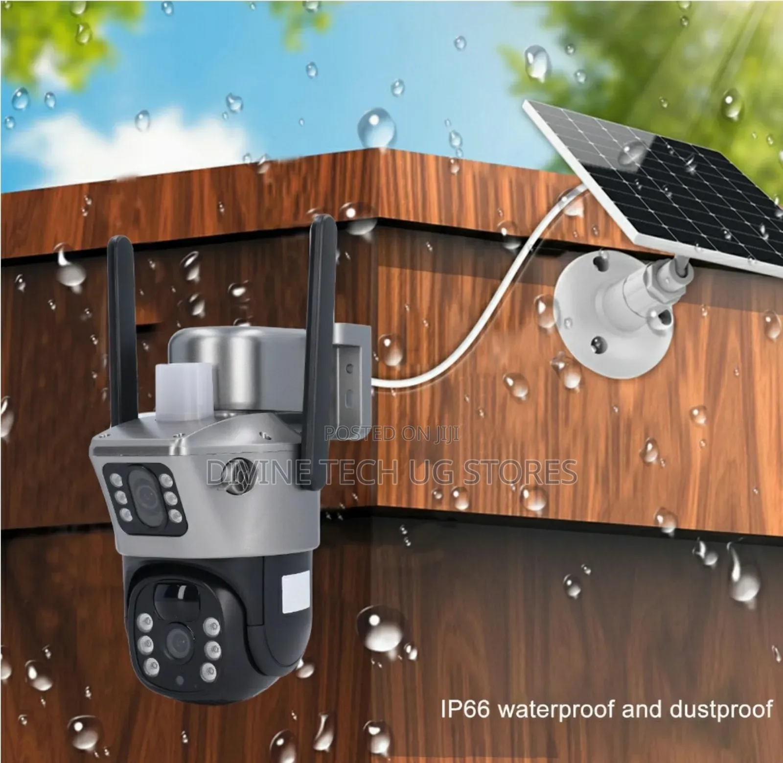 Dual Lens 4g PTZ Solar CCTV Outdoor Camera With 2way Audio