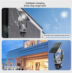 Dual Lens 4g PTZ Solar CCTV Outdoor Camera With 2way Audio