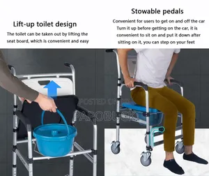 Portable Commode Chair With Wheels