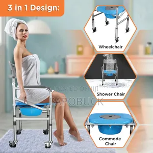 3 in 1 Commode Foldable Chair