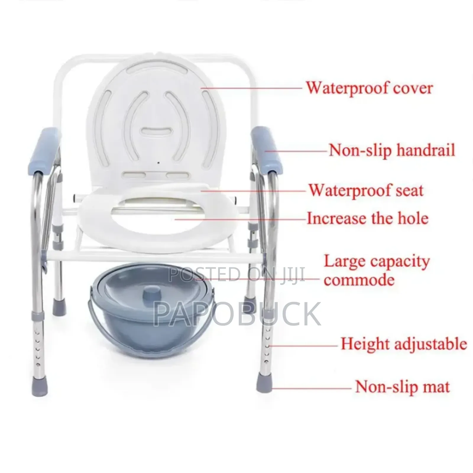 Strong Folding Commode Chair