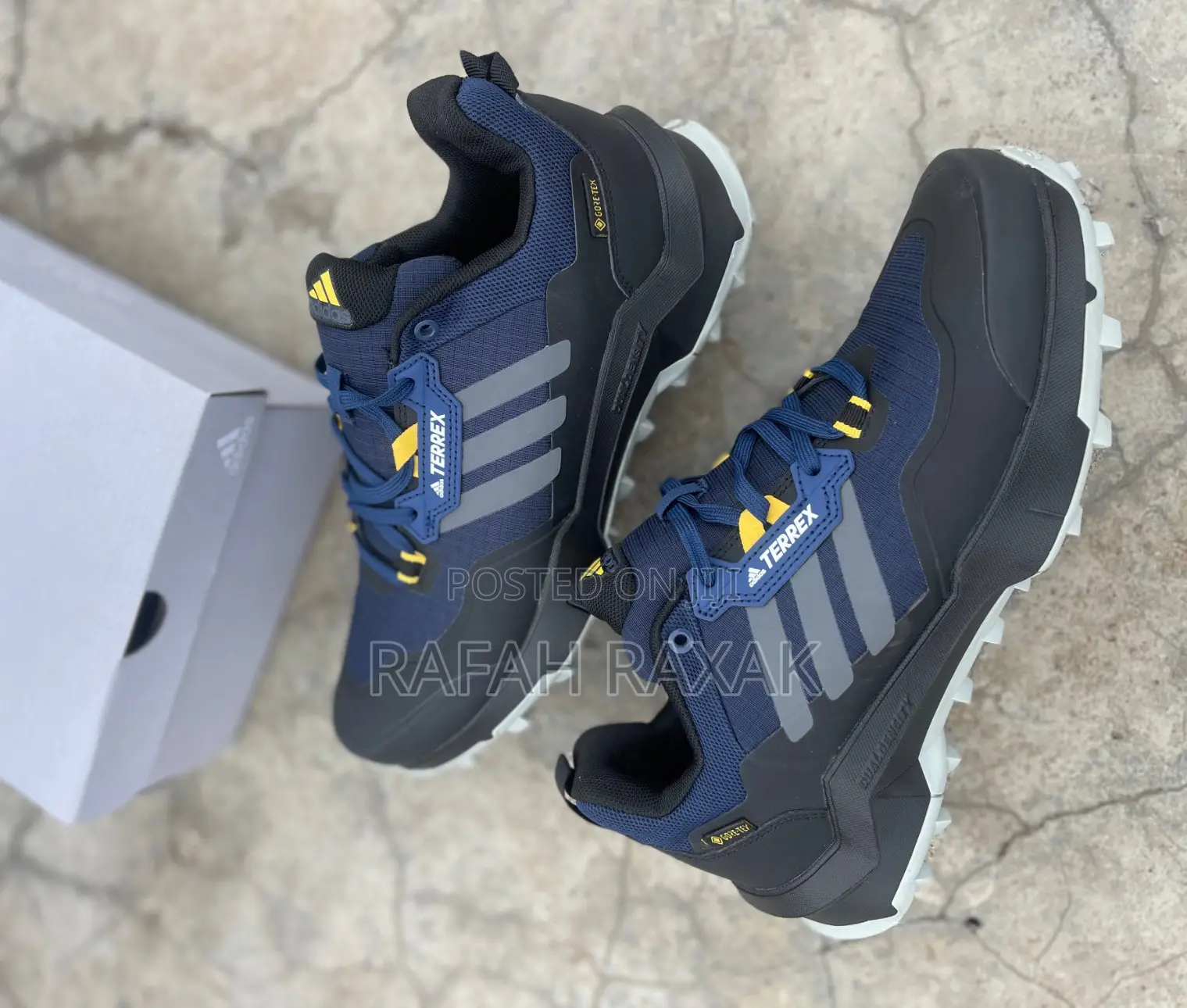 Original Black/Blue Adidas Terrex AX4 Hiking Sneakers