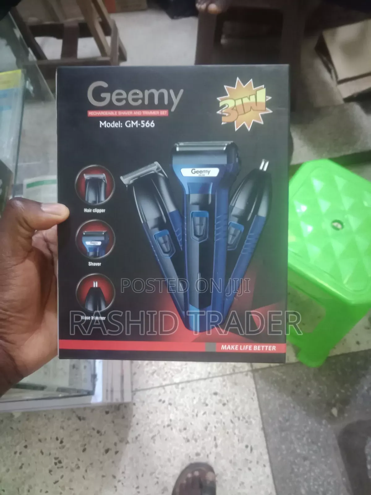 Geemy 3 in 1 Rechargeable Hair Clipper