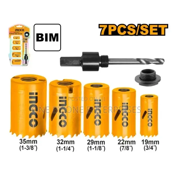 Ingco 7 PCS Bi-Metal Hole Saw Set