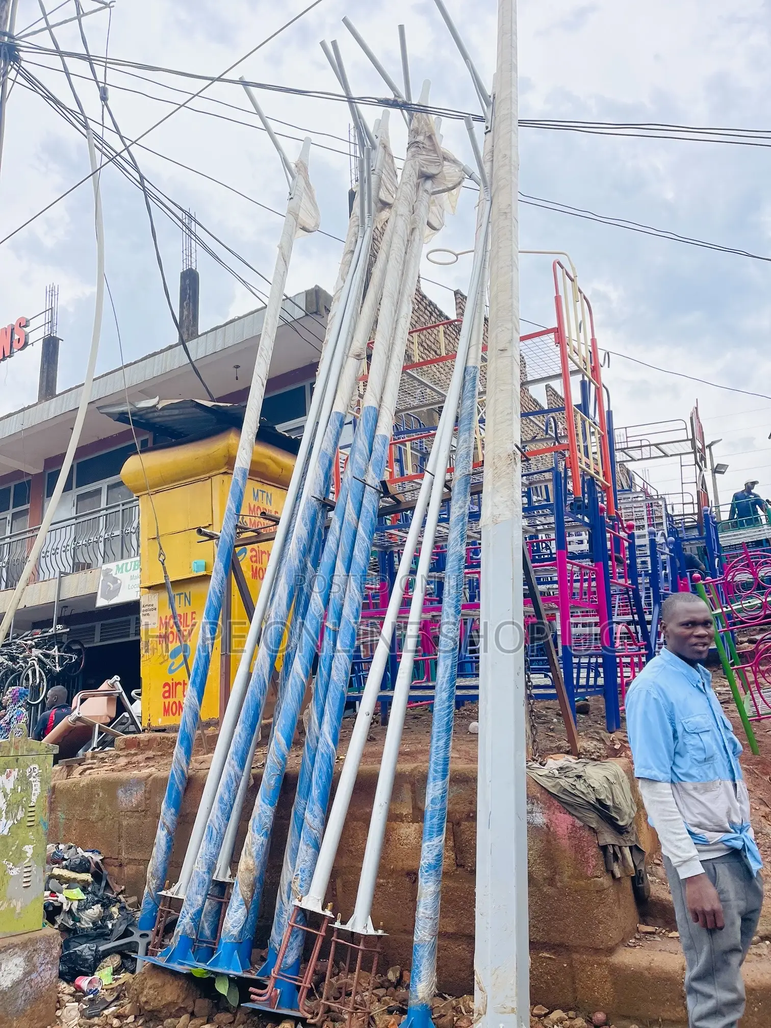 Road Tall Solar Poles