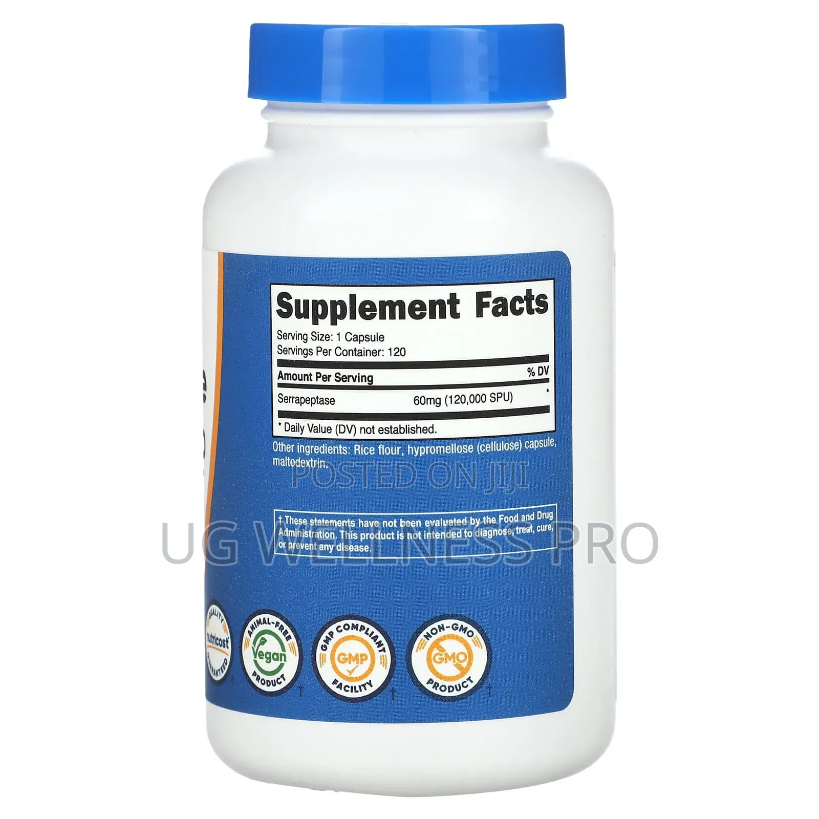 Nutricost, Serrapeptase, 120,000 SPU, 120 Capsules