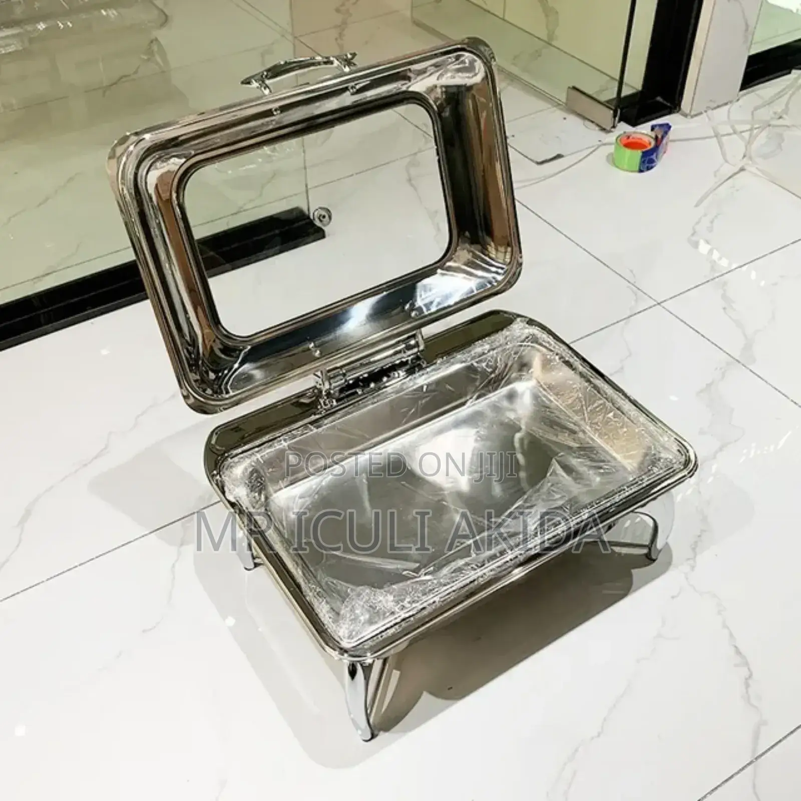 9L Decorativ Fancy Silver Hydraulic Buffet Stove Food Warmer