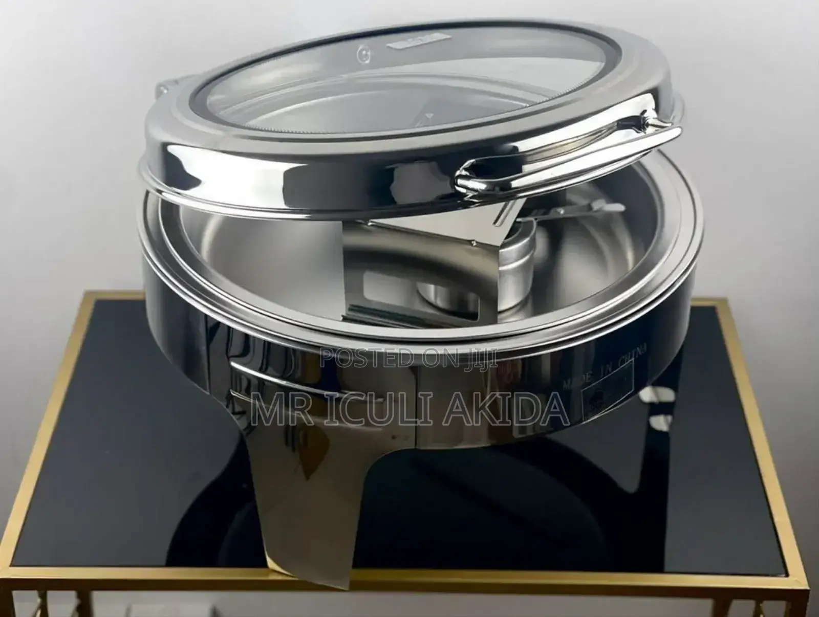 Round Stainless Steel Fancy Buffet Chafing Dish Food Warmer