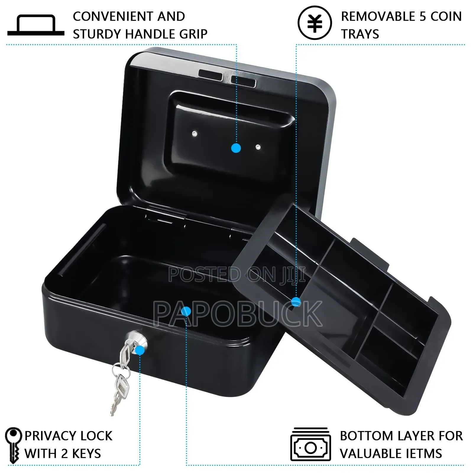 JC 2500 Metal Cash Box