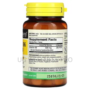 Mason Natural, Vitamin B6, 500 Mg, 60 Tablets