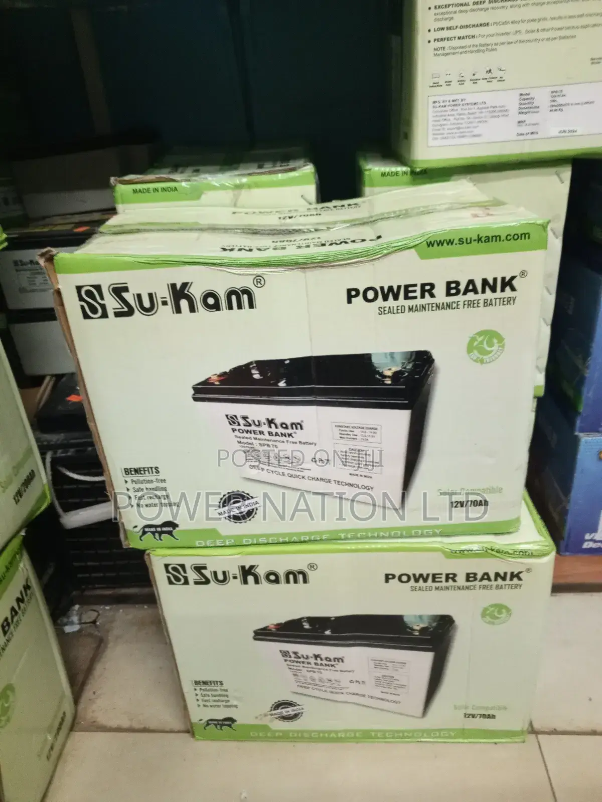 70ah Sukam Gel Battery Made in India