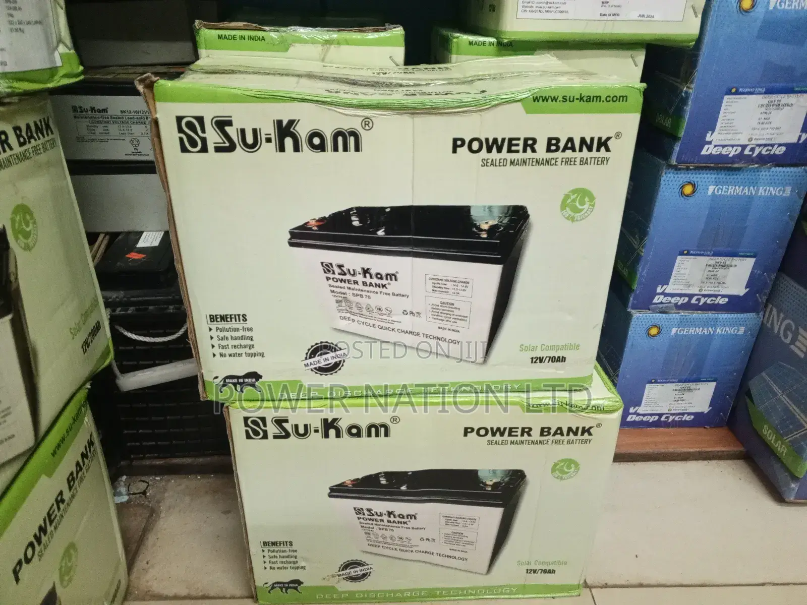 70ah India Made Sukam Gel Battery