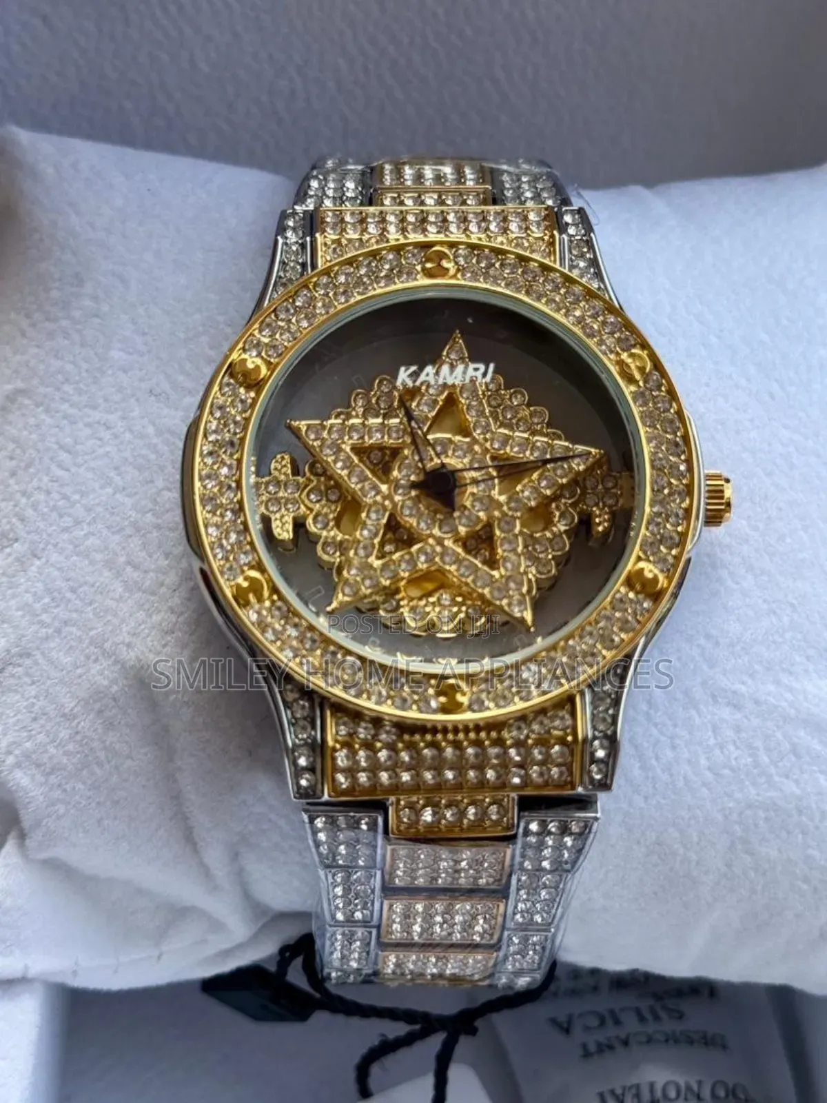 Kamri Sliver Gold Ice Classy Watch