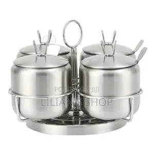 Stainless Steel Kitchen Spice Rack Pots