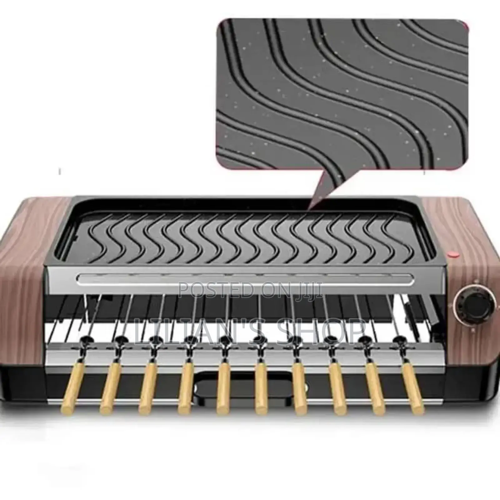 Electric BBQ Grill With Automatic Rotation