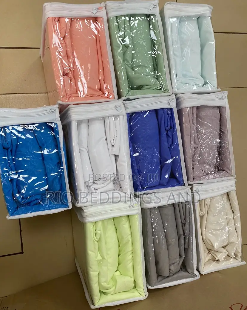 Fitted Plain Cotton Bedsheets 4pcs
