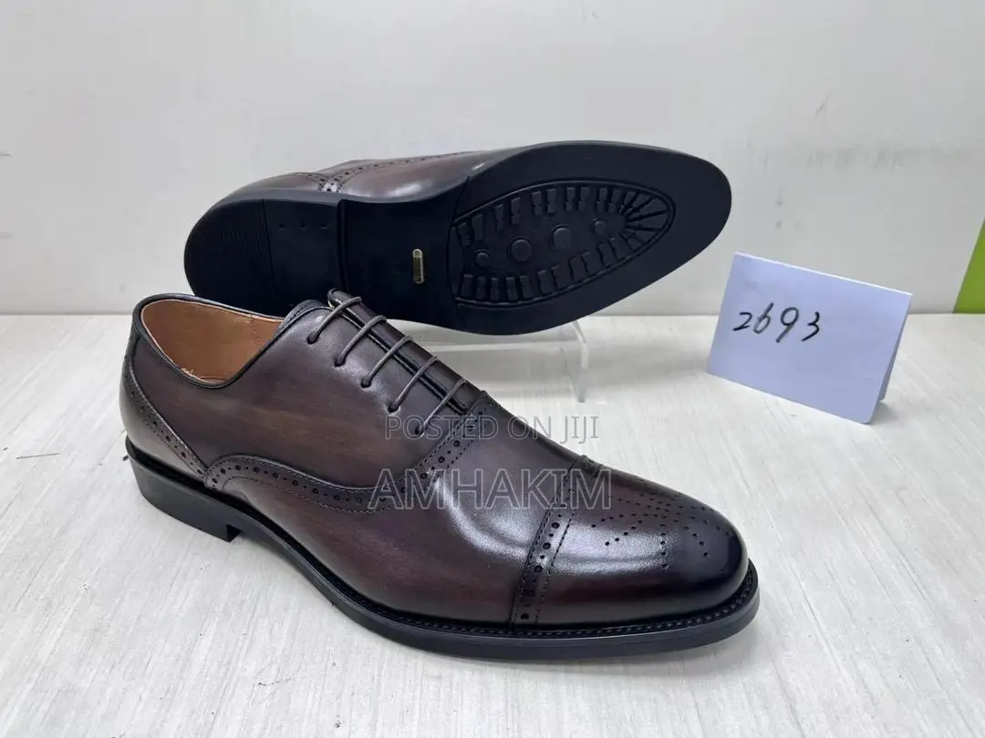 New Men's Classic Leather Derby Shoes In Stock