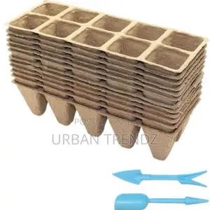 12 Pack Seed Starter Tray Kit Organic Biodegradable