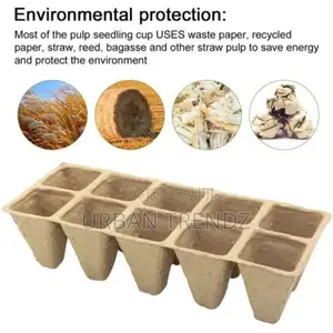 12 Pack Seed Starter Tray Kit Organic Biodegradable