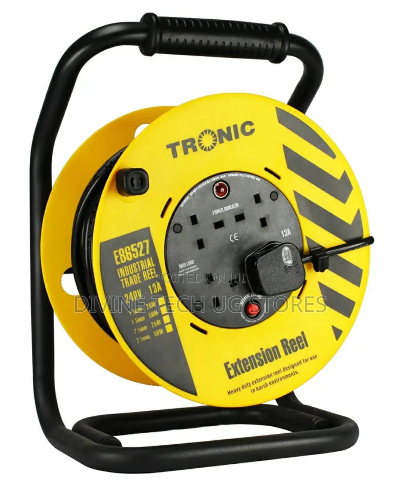 4 Way Extension Reel 13A With Thermal Cut-Out Switch - 25m