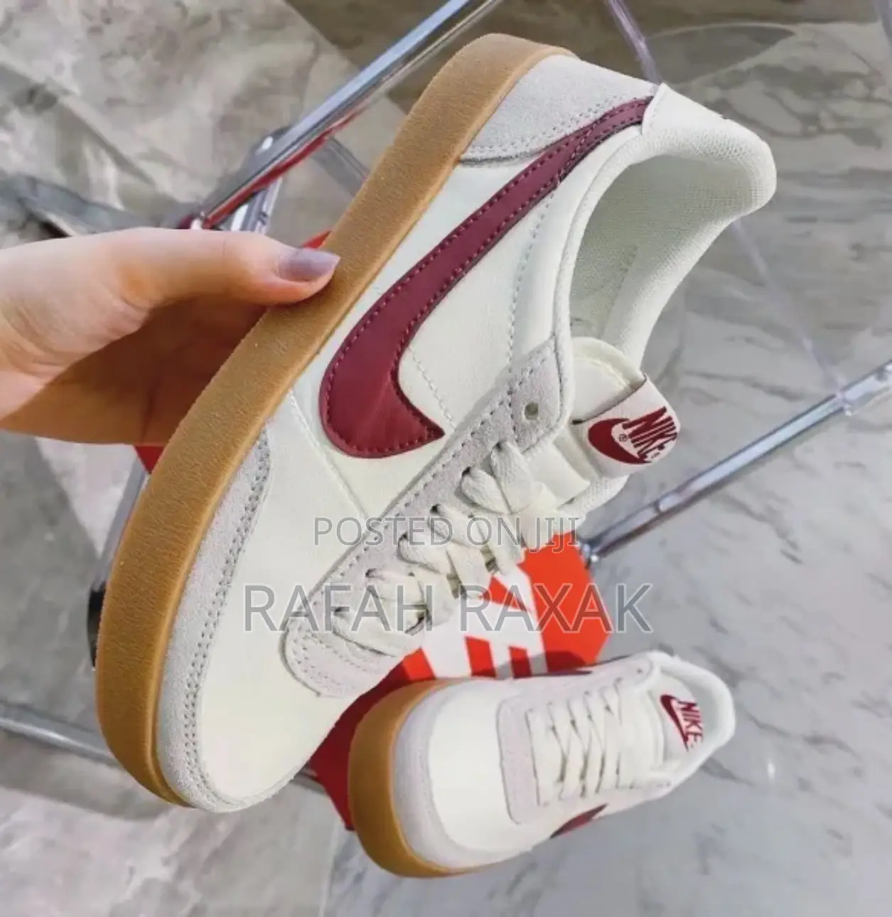 Original White/ Maroon Nike Killshot 2 Casual Leather Shoes