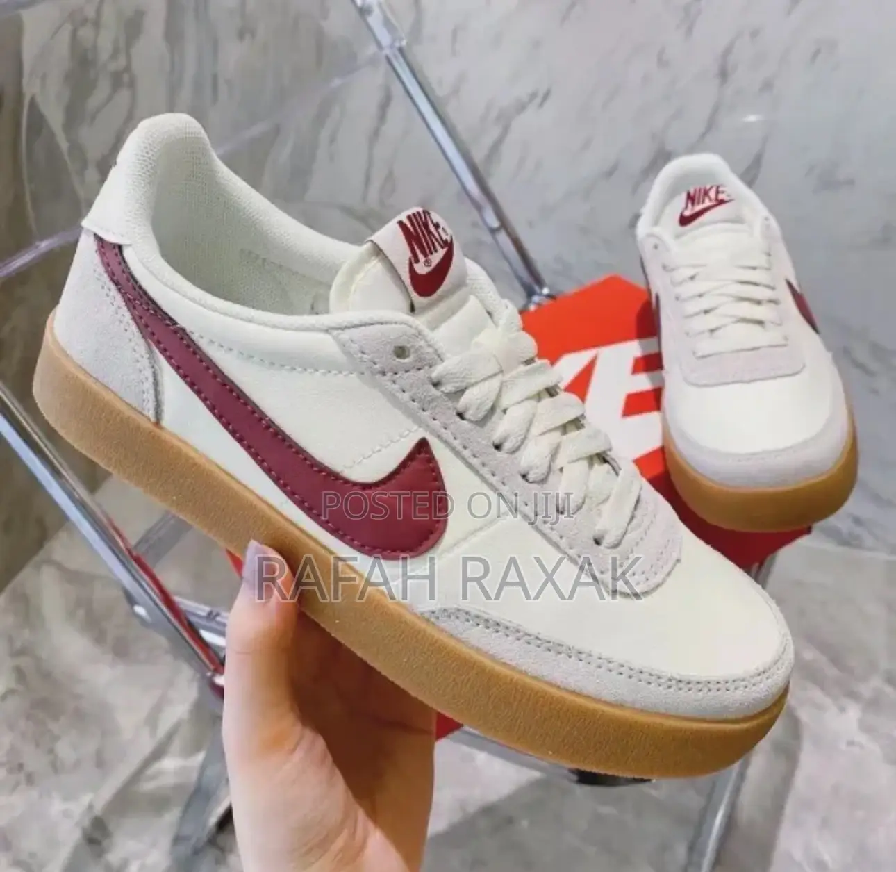 Original White/ Maroon Nike Killshot 2 Casual Leather Shoes