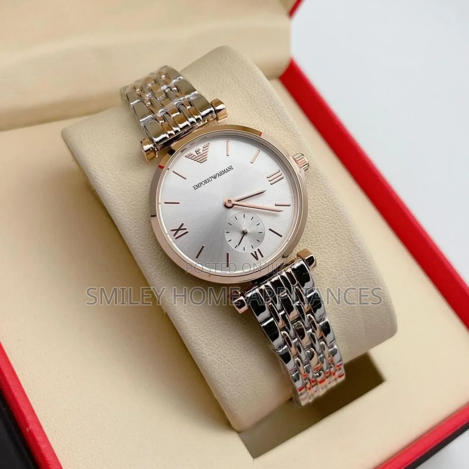 Empori Armani Silver White Classy Watch