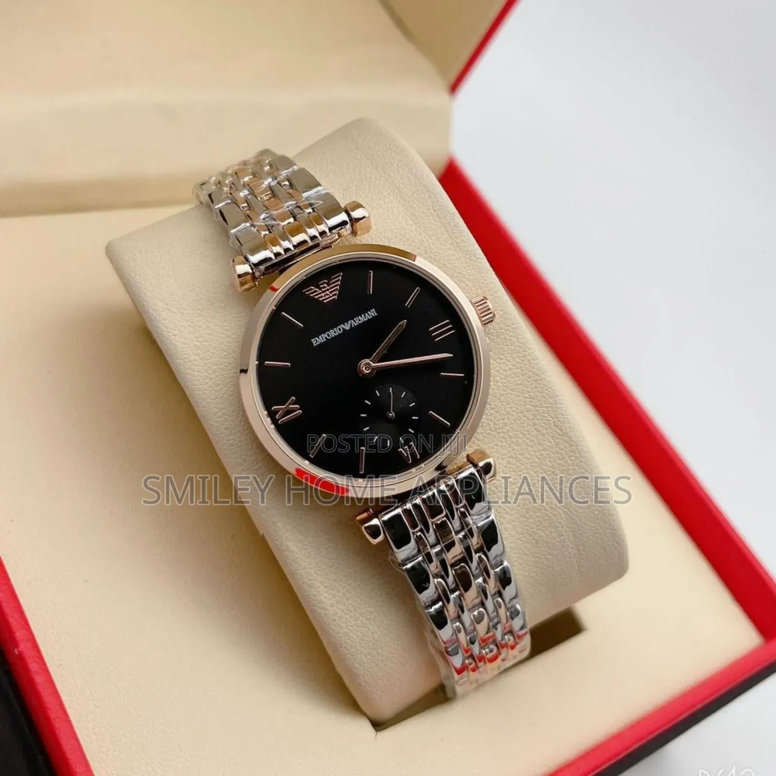 Empori Armani Classy Analog Watch Black Silver