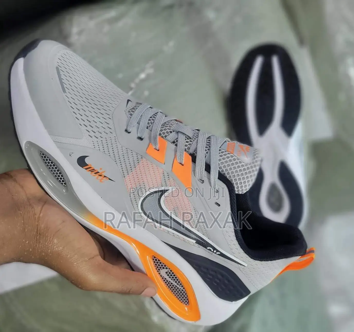 Original Nike Air Zoom Winflow V2 Grey/Orange Running Shoes