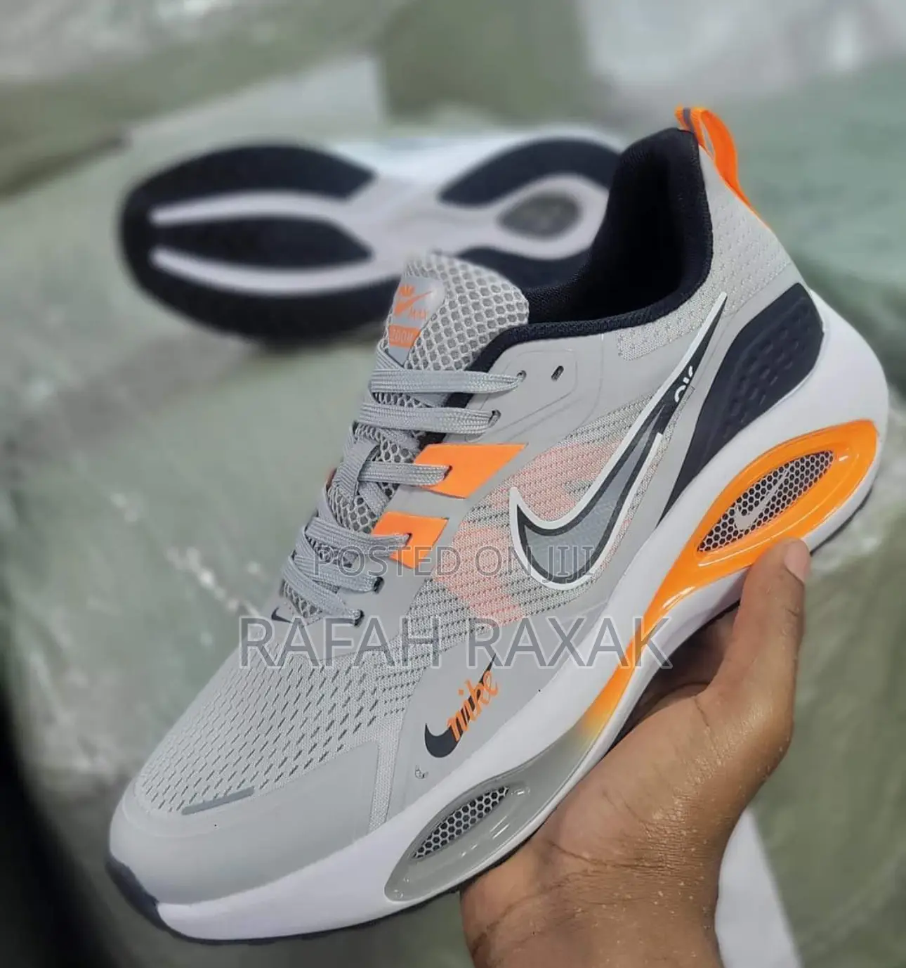 Original Nike Air Zoom Winflow V2 Grey/Orange Running Shoes