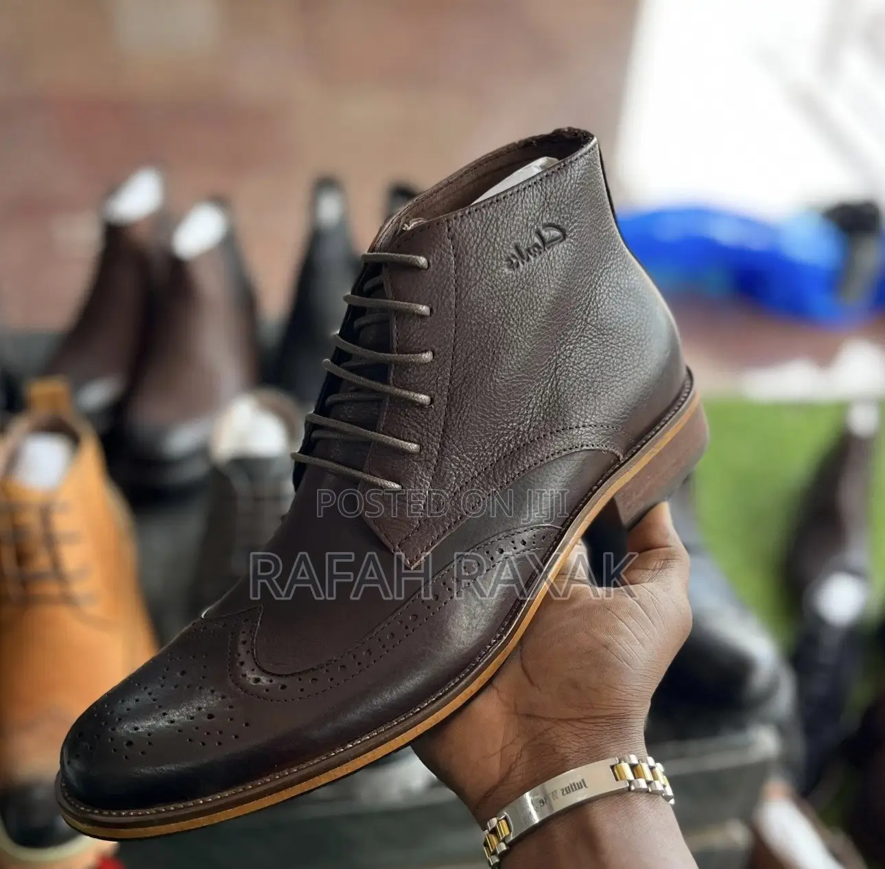 Original Dark Brown Clarks Oxford Gentle Leather Boots