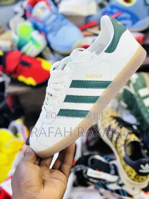 Original Off-White Adidas Gazelle Casual Leather Sneakers