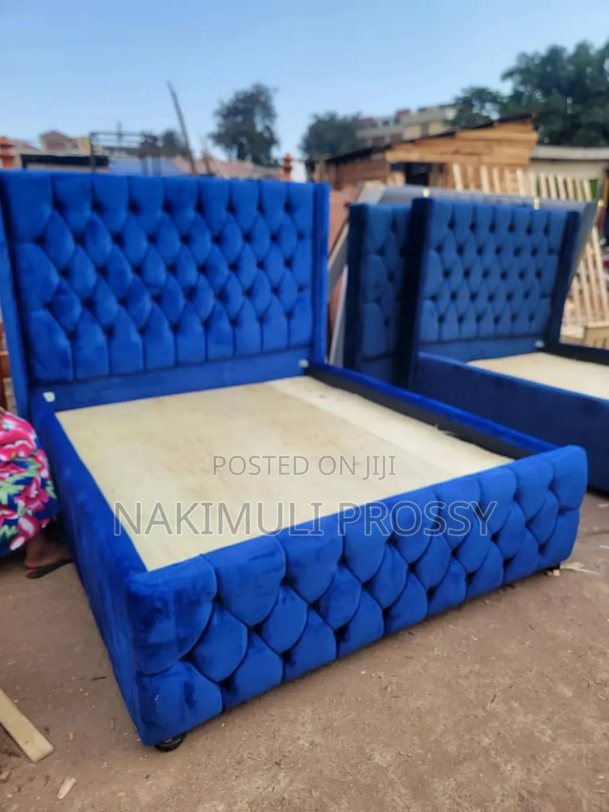 Buttoned Fabric Bed 5by6