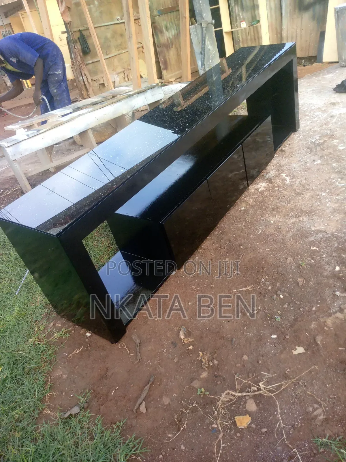 Black TV Stand 6 Feet