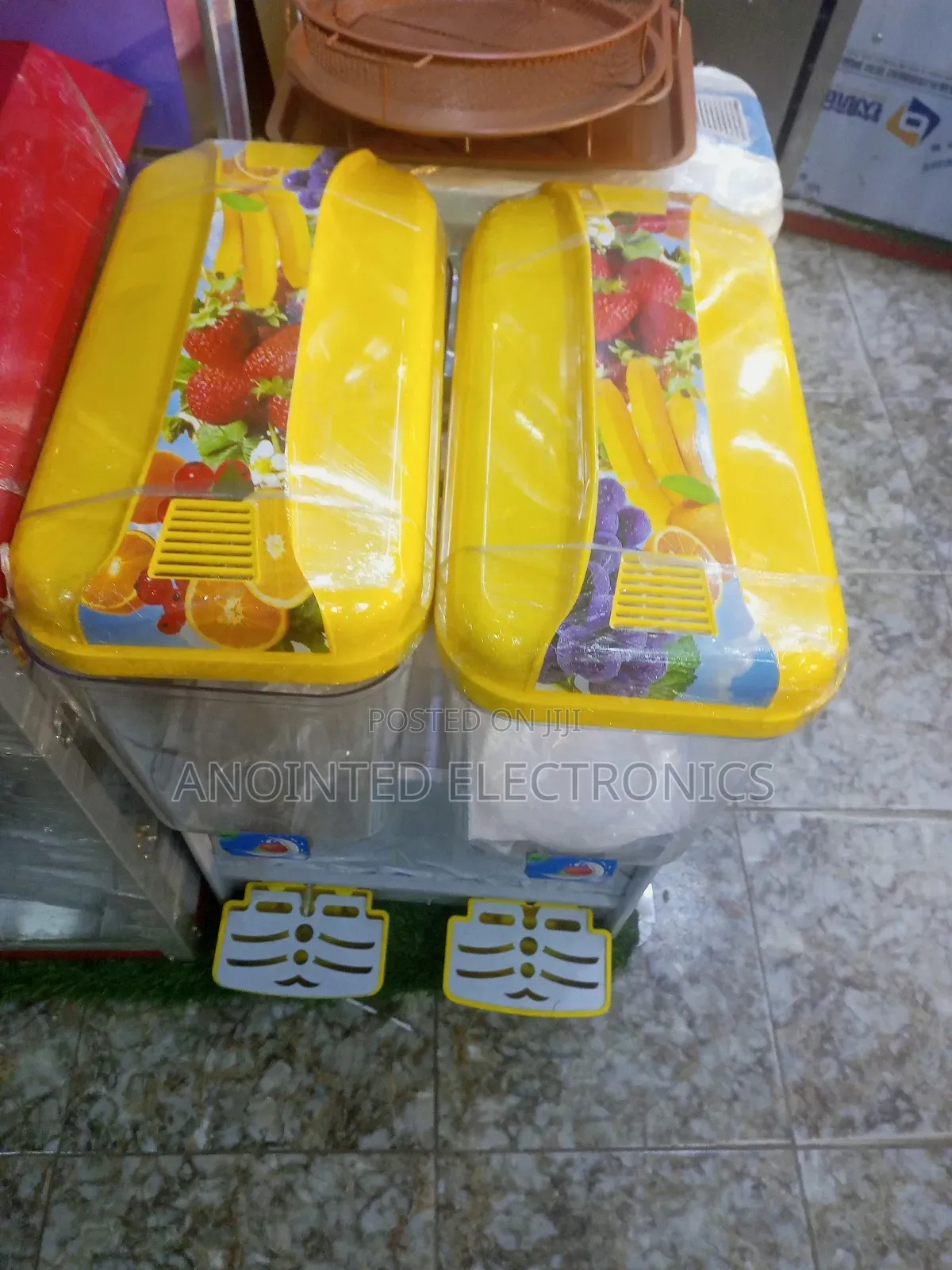 Juice Dispenser Double Jug Yellow