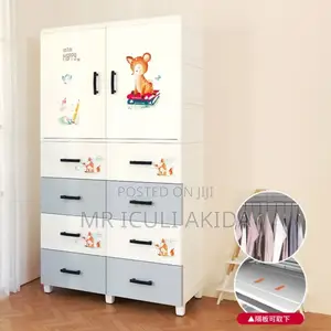 5layer Kids Bedroom Plastic Wardrobe Storage Box Drawer