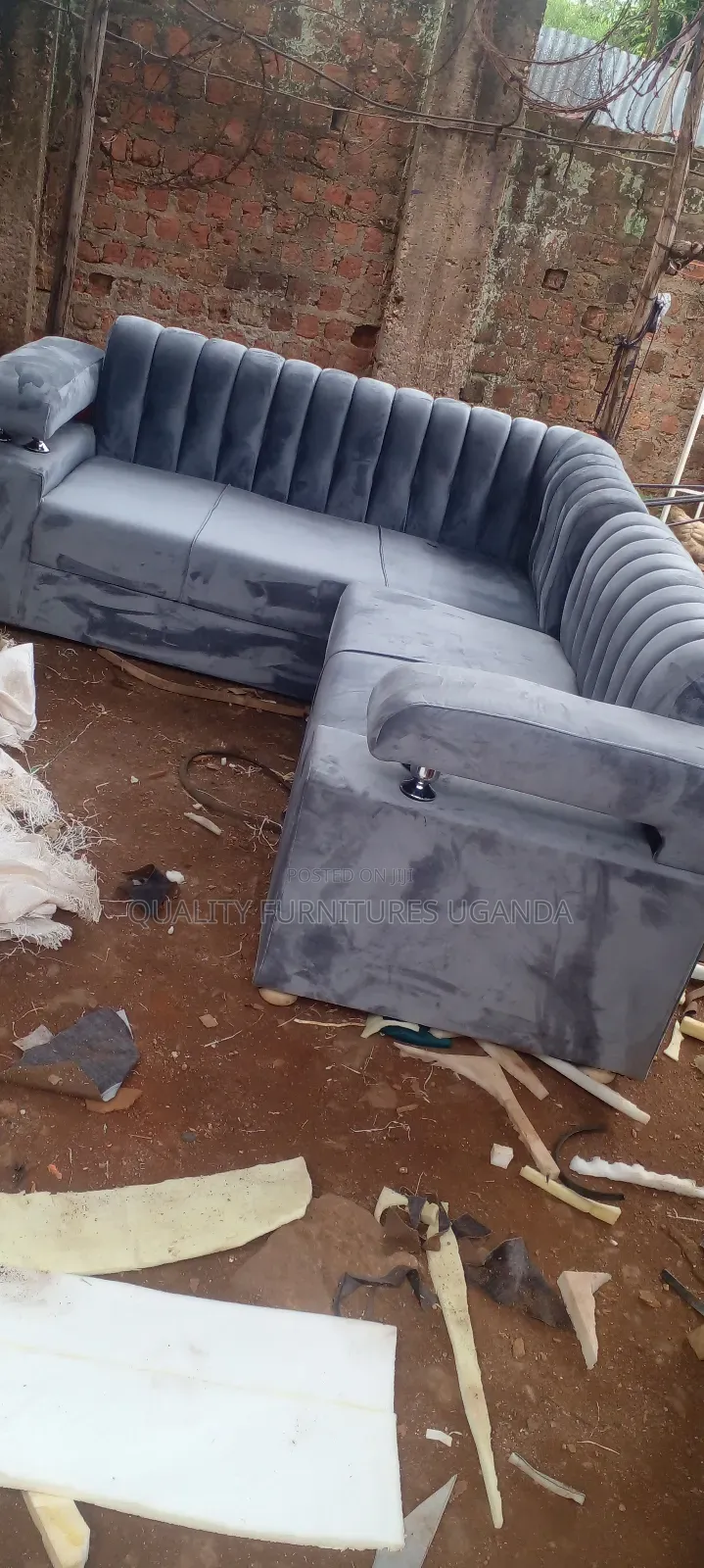 Gray Min L Sofa Set Available
