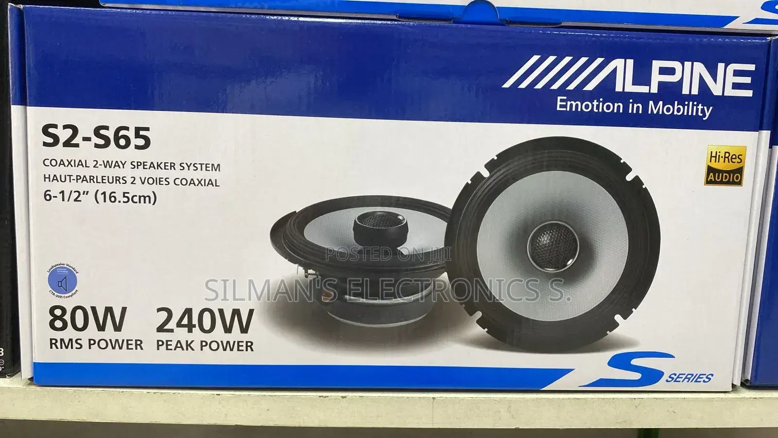 Alpine S2-S65 240W Car Door Speakers