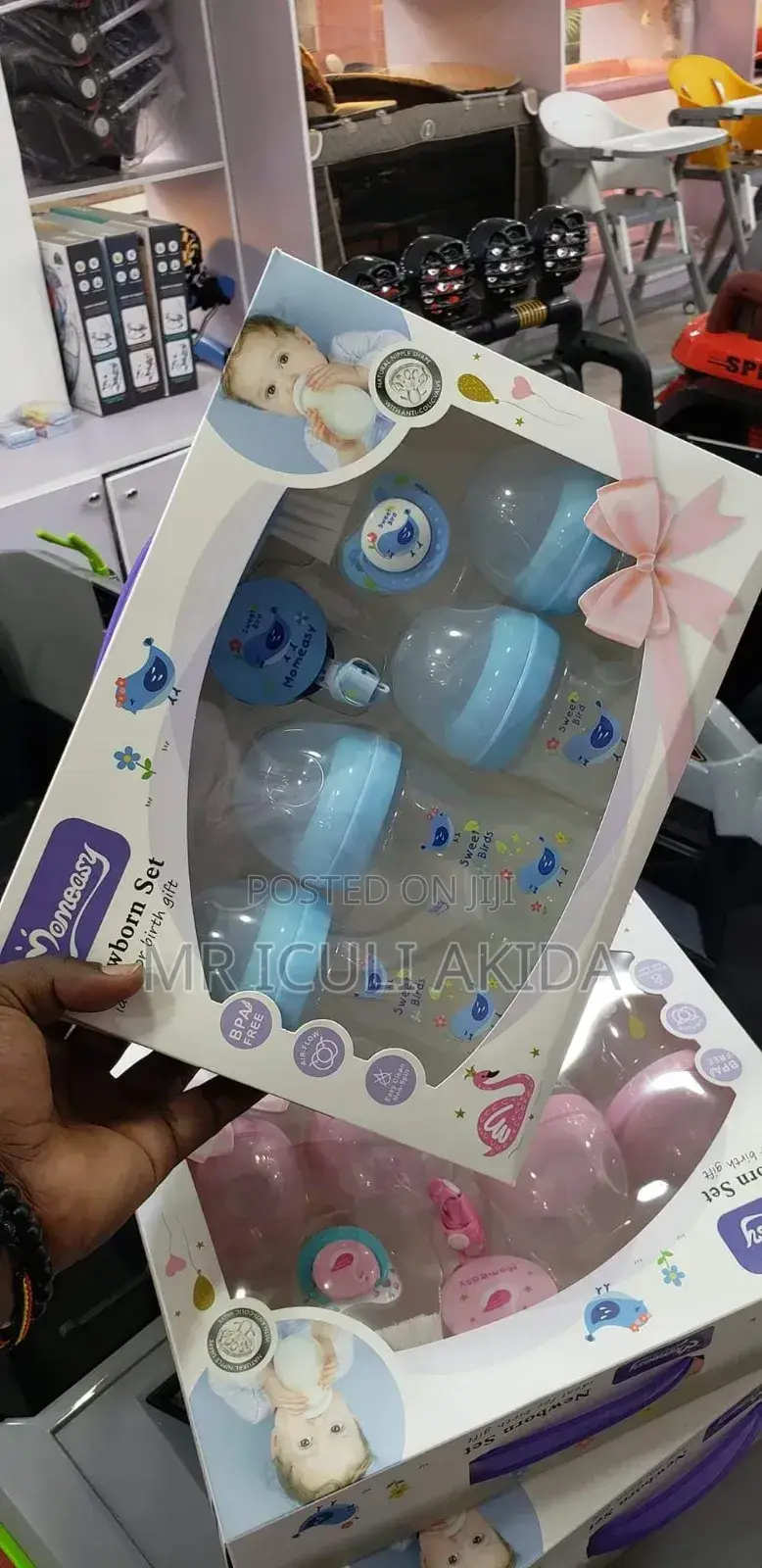 Momeasy Wide Neck PP Anti-Colic Feeding Bottle Set