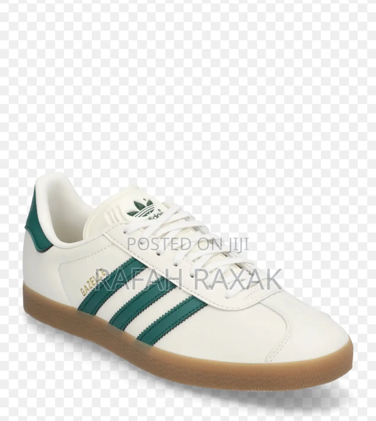 Adidas Gazelle Cream/Green Gum Sole Sneakers