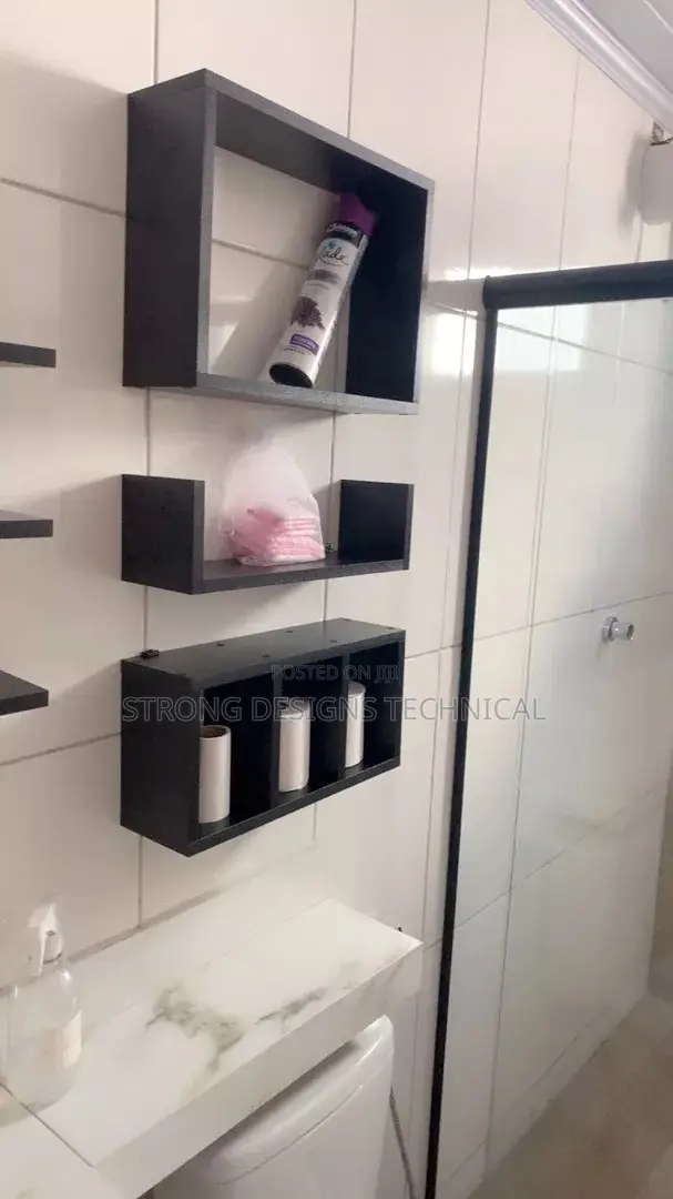 Bathroom Wall Mirror Shelf With 3 Extra Shelves