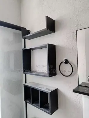 Bathroom Wall Mirror Shelf With 3 Extra Shelves