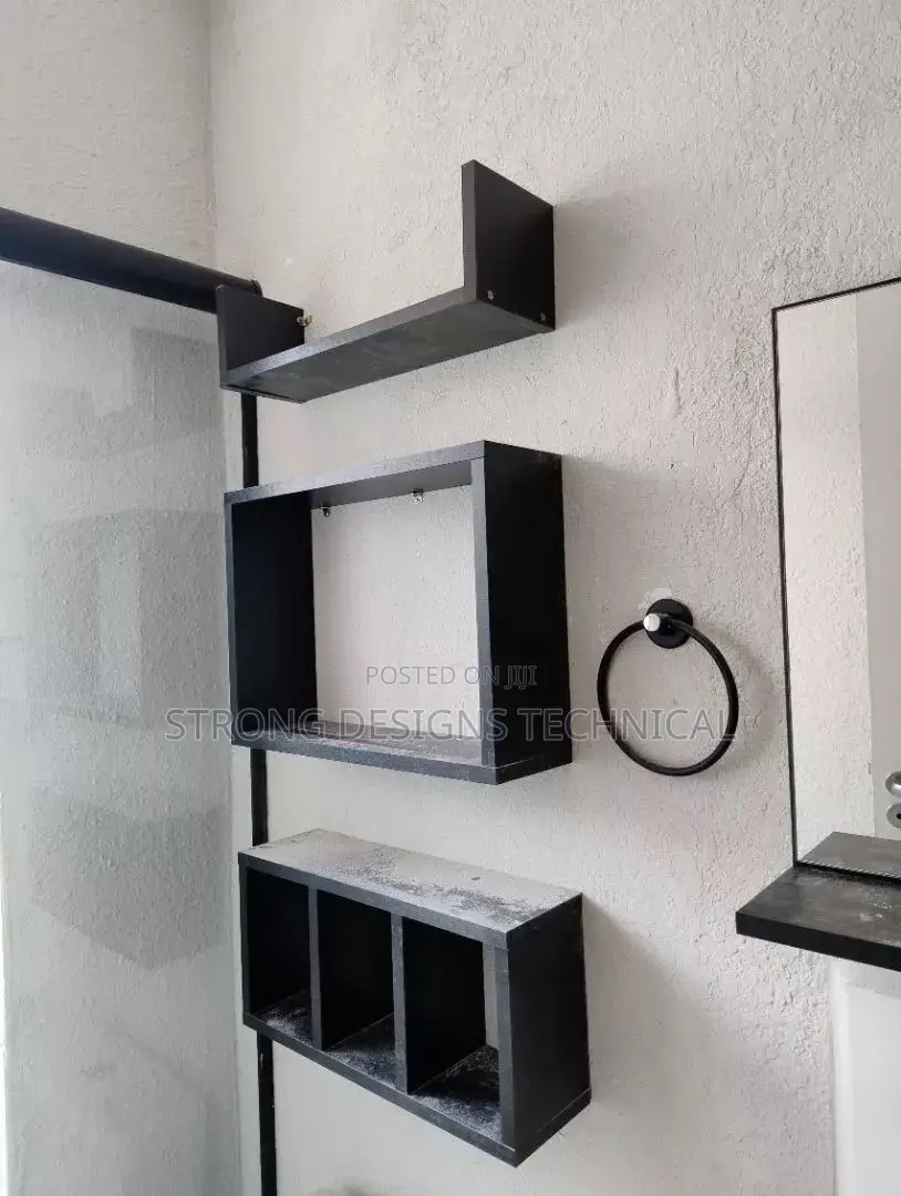 Bathroom Wall Mirror Shelf With 3 Extra Shelves