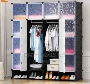 4 Columns Plastic Wardrobe