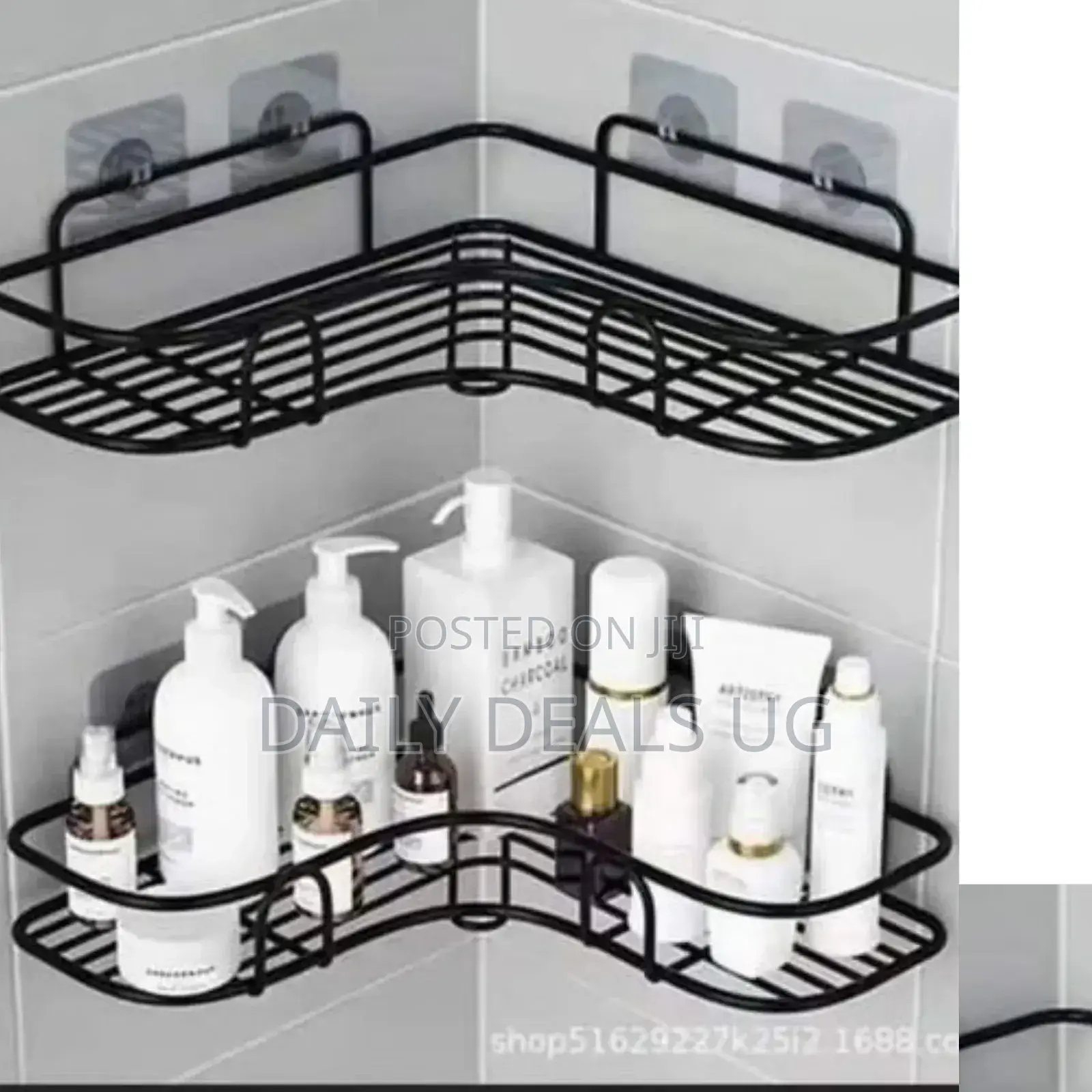 Metallic Bathroom Corner Shelf Rack