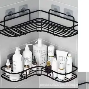 Metallic Bathroom Corner Shelf Rack